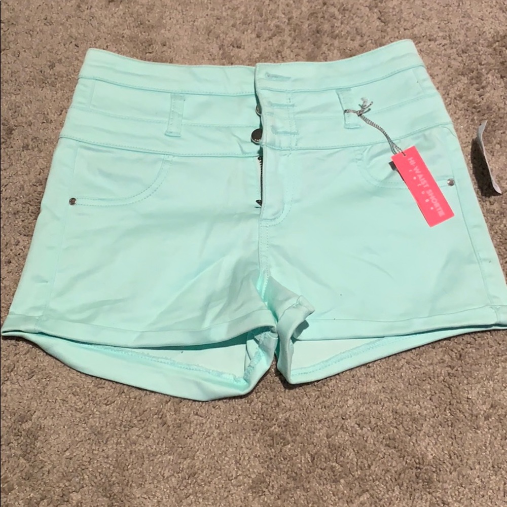 Sea foam green shorts